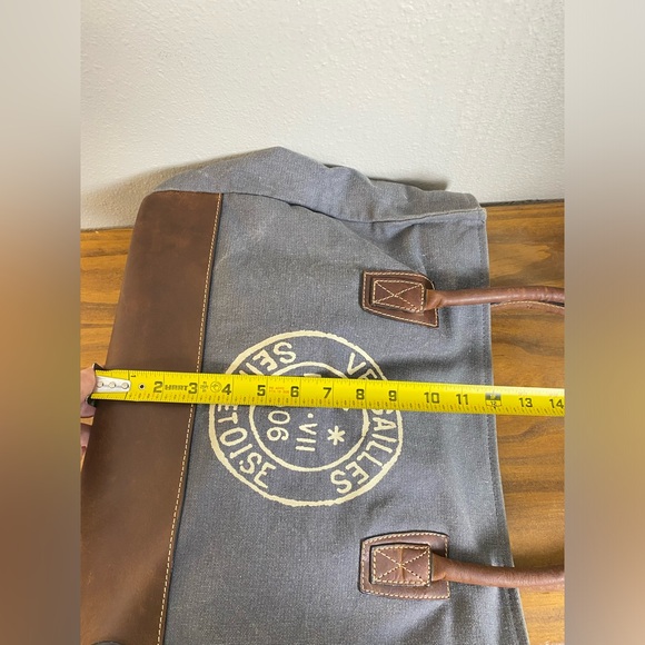 Le Papillon Retro Canvas Leather Large Shoulder Bag - Picture 16 of 16